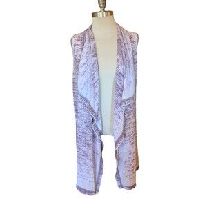 Soft Surroundings Lavender Boho Vest Waterfall Bohemian Artsy Sz XS Delicate